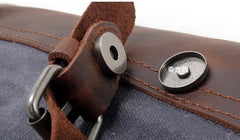 Mens Waxed Canvas Leather Messenger Bag Camera Side Bag Courier Bag for Men