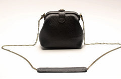Vintage LEATHER WOMEN Small Doctor Purse Chain SHOULDER BAG Purses FOR WOMEN