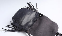Stlyish WOMENs LEATHER Tassels Shoulder Bag Saddle Crossbody Purse With tassels