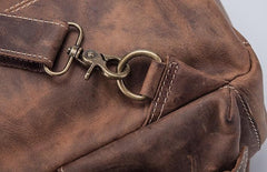 Vintage Cool Leather Mens Backpack Large Travel Bag Hiking Bag for men