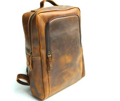 Vintage Leather Mens Backpacks Travel Backpack Laptop Backpack for men