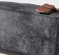 Vintage Mens Canvas Gray Cool Side Bag Messenger Bag Shoulder Bag for Men