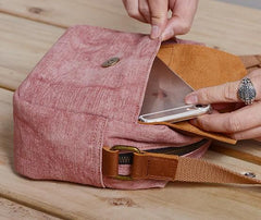 Cool Mens Canvas Leather Side Bag Gray Courier Bag Messenger Bag for Men