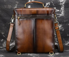 Cool Leather Mens Briefcase Messenger Bag Shoulder Bag Satchel Backpack for men