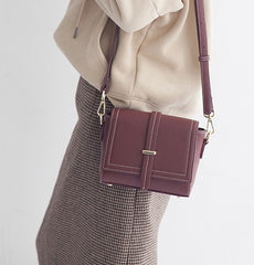 Minimalist Leather Womens Stylish Small Shoulder Bag Crossbody Purse for Women