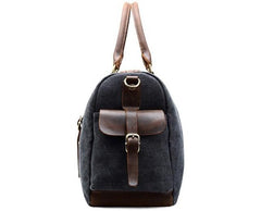 Mens Waxed Canvas Leather Large Weekender Bags Canvas Travel Bag for Men