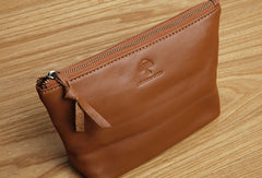 Genuine Leather Long Wallet Zipper Clutch Wallet Coin Change Makeup Wallet Purse For Women