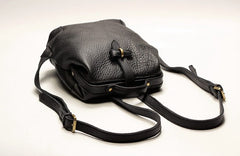 Vintage LEATHER WOMEN Doctor Backpack Purses Black School Backpacks FOR WOMEN