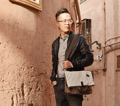 Canvas Mens Cool Messenger Bag Shoulder Bag Handbag Tote Bag For Men