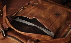 Cool Brown Leather Mens Backpack Large Brown Travel Backpack Hiking Backpack for men
