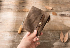 Cool Canvas Mens Small Wallet Bifold Vintage billfold Wallets for Men