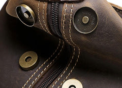 Vintage Leather Small Messenger Bag for men Shoulder Bag for men