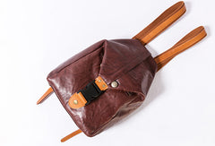 Handmade Genuine Cute Leather Backpack Bag Shoulder Bag Leather Purse For Women - EverHandmade