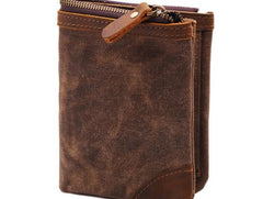 Mens Canvas Small Wallet for men Bifold Cool Men billfold Small Wallet