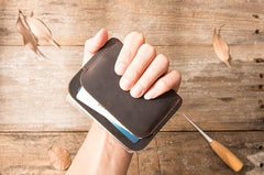 Vintage Leather Mens Card Holders Slim Front Pocket Wallet Card Wallets for Men