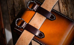 Handmade Biker Leather Belt Pouch Mens Cases Waist Bags Hip Pack Belt Bag for Men