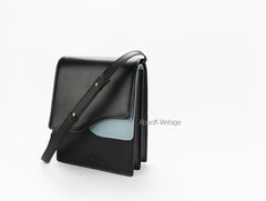 Stylish Leather White Black Womens Shoulder Bag Crossbody Bag Purse for Women