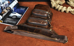 Cool Leather Drop Leg Bag Belt Pouch Mens Waist Bag Shoulder Bag for Men