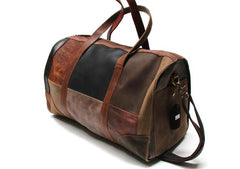 Cool Leather Mens Weekender Bags Travel Bag Duffle Bags Overnight Bag for men