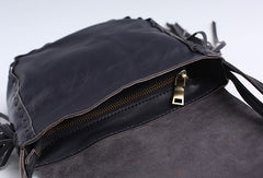 Stlyish WOMENs LEATHER Tassels Shoulder Bag Saddle Crossbody Purse With tassels
