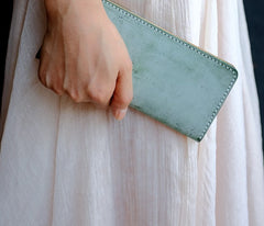 Handmade LEATHER Womens Long Wallet Leather Bifold Long Wallet FOR Women