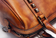 Handmade Leather Handbag Doctor Bag Purse Crossbody Shoulder Bag for Girl Women Lady - EverHandmade