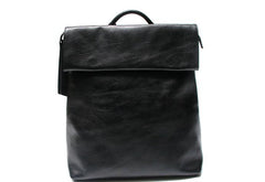 Cool Black Mens Leather Backpack Travel Backpacks Laptop Backpack for men