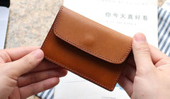 Leather Mens Card Wallet Front Pocket Wallet Small Slim Wallets Change Wallets for Men