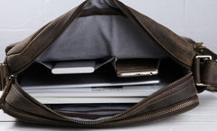 Cool Leather Vintage Mens Messenger Bags Small Shoulder Bags for Men