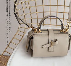 Small Leather Stylish Womens Boston Handbag Doctor Shoulder Bag for Women