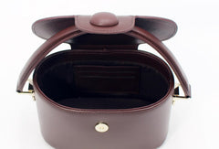 Genuine Leather Doctor Bag Bucket Bag Handbag Shoulder Bag for Women Leather Crossbody Bag - EverHandmade