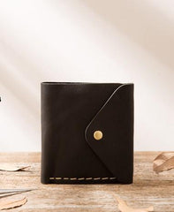 Cool Handmade Leather Mens Small Wallets Bifold Vintage billfold Wallet for Men