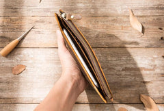 Vintage Cool Mens long Wallet Leather Wallet Long Wallet for Men