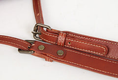 Handmade Leather Purse Saddle Bag Round Circle Bag Messenger Bag Crossbody Bag Shoulder Bag Purse For Women - EverHandmade