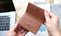 Leather Mens Card Wallet Front Pocket Wallet Small Slim Wallets Change Wallet for Men