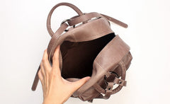 LEATHER WOMEN Backpack Purses Cute Vintage School Backpacks FOR WOMEN