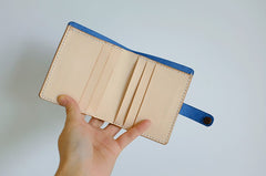 Handmade LEATHER Womens Small Wallet Leather Small Bifold Wallet FOR Women