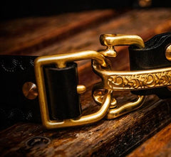 Handmade Black Leather Mens Belts Cool Leather Men Belt for Men