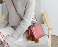 Small Cute Leather Womens Stylish Bucket Crossbody Purse Barrel Shoulder Bag for Women