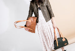 Handmade Genuine Leather Handbag Shopper Bag Purse Shoulder Bag Purse For Women - EverHandmade