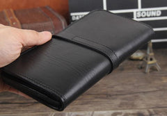 Handmade Leather Mens Cool Wallet Long Leather Wallet Phone Wallet for Men