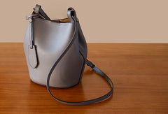 Handmade Genuine Leather Bucket Bag Purse Crossbody Bag Shoulder Bag Purse For Women - EverHandmade