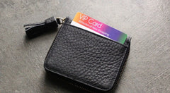 Cute LEATHER Womens Small Wallet Bifold Zipper Small Wallet FOR Women