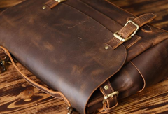 Handmade leather mens Briefcases Messenger bags Vintage Laptop Briefcases Business Briefcases - EverHandmade
