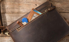 Vintage Leather Small Mens Cool Messenger Bags Small Shoulder Bag for Men