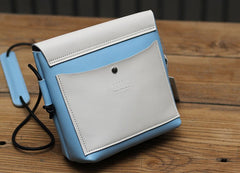 Cute LEATHER WOMEN SHOULDER BAG Contrast Color Crossbody Purses FOR WOMEN