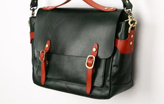 Green Leather Mens Briefcase Messenger Bag Handbag Shoulder Bag for men