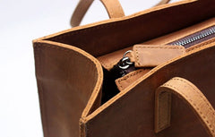 Vintage WOMENs LEATHER Tote Bag Stylish Leather Work Tote Purses FOR WOMEN