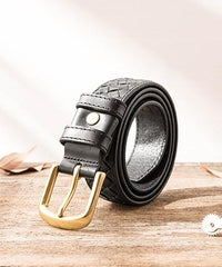 Handmade Cool Braided Leather Mens Belt Leather Belt for Men