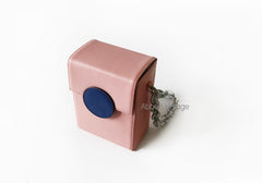 Cute Leather Pink Womens Mini Box Chain Purse Box Shoulder Bag for Women